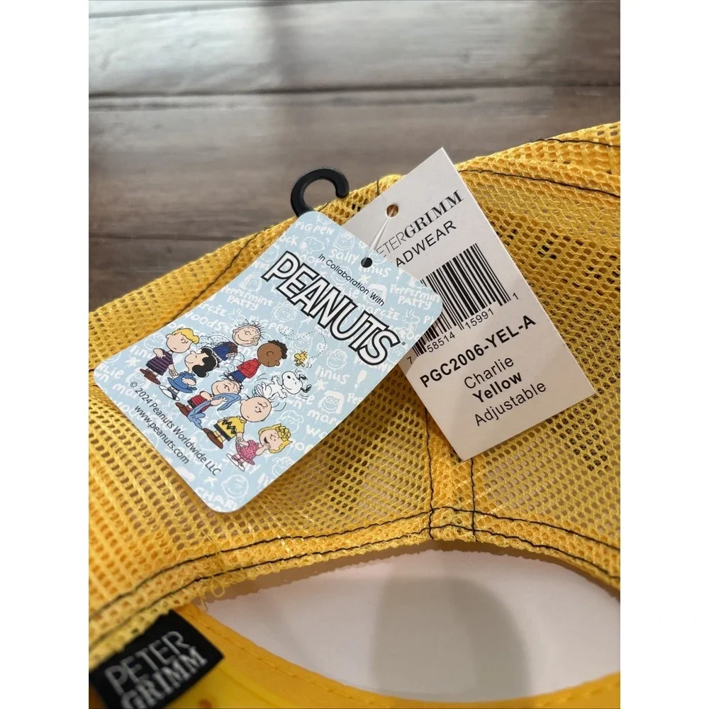 Peter‎ Grimm Peanuts Charlie Brown Yellow Fabric Mesh Hat 2024